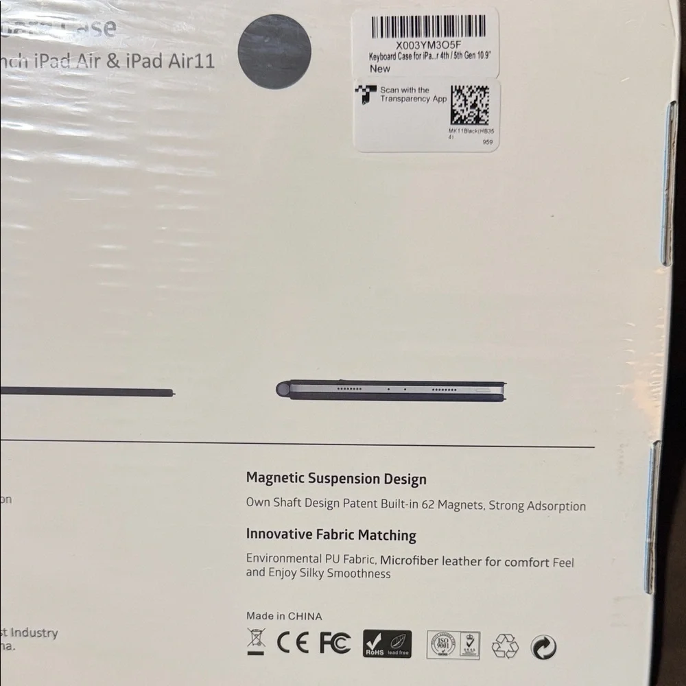 Magnetic Suspension Keyboard Case for iPad - Black